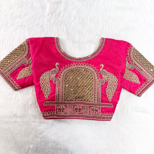 Pink Embroidery Bridal Blouse