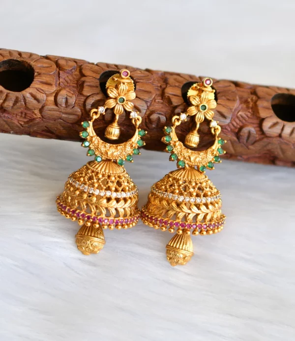 Gold Jhumka Earrings